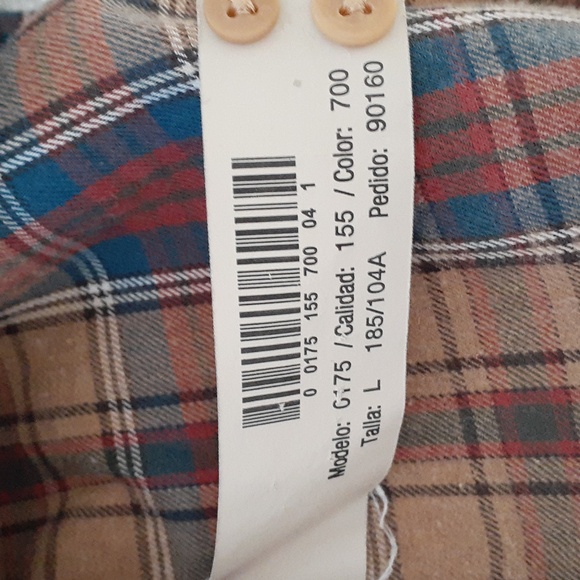 Massimo Dutti Tessuto Italiano mens L long sleeve button down plaid shirt - Picture 11 of 11